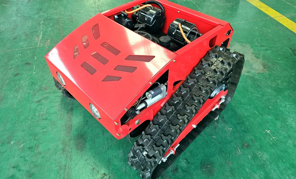 Supplier-provided photo of the provisional Model 55 brushless mower configuration